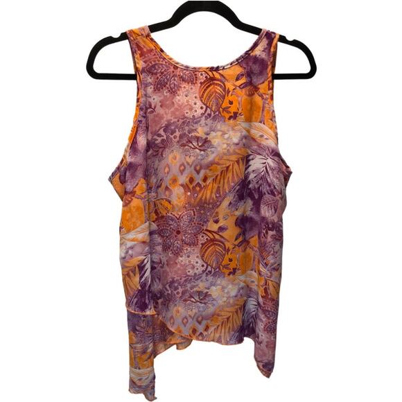 Magic Avenue, Asymmetrical Tank Top, Orange & Purple, size M - Picture 3 of 5